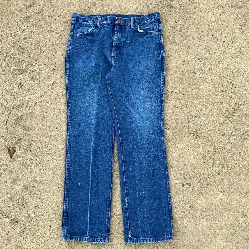 Wrangler Jeans 34x31 Blue Pants 936 Slim Cowboy Western‎ Rodeo Denim Tag 35x32